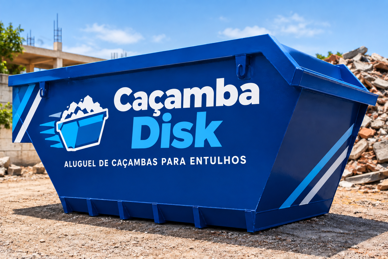 Caçamba de entulho azul Disk Caçamba